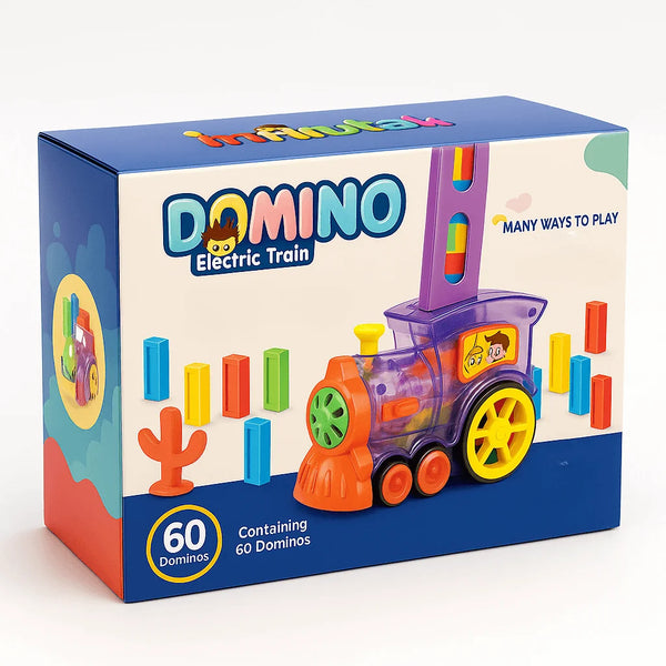 Domino Electric Train For Kids STEM Learning, Motor Skills With Fun Game Play Set