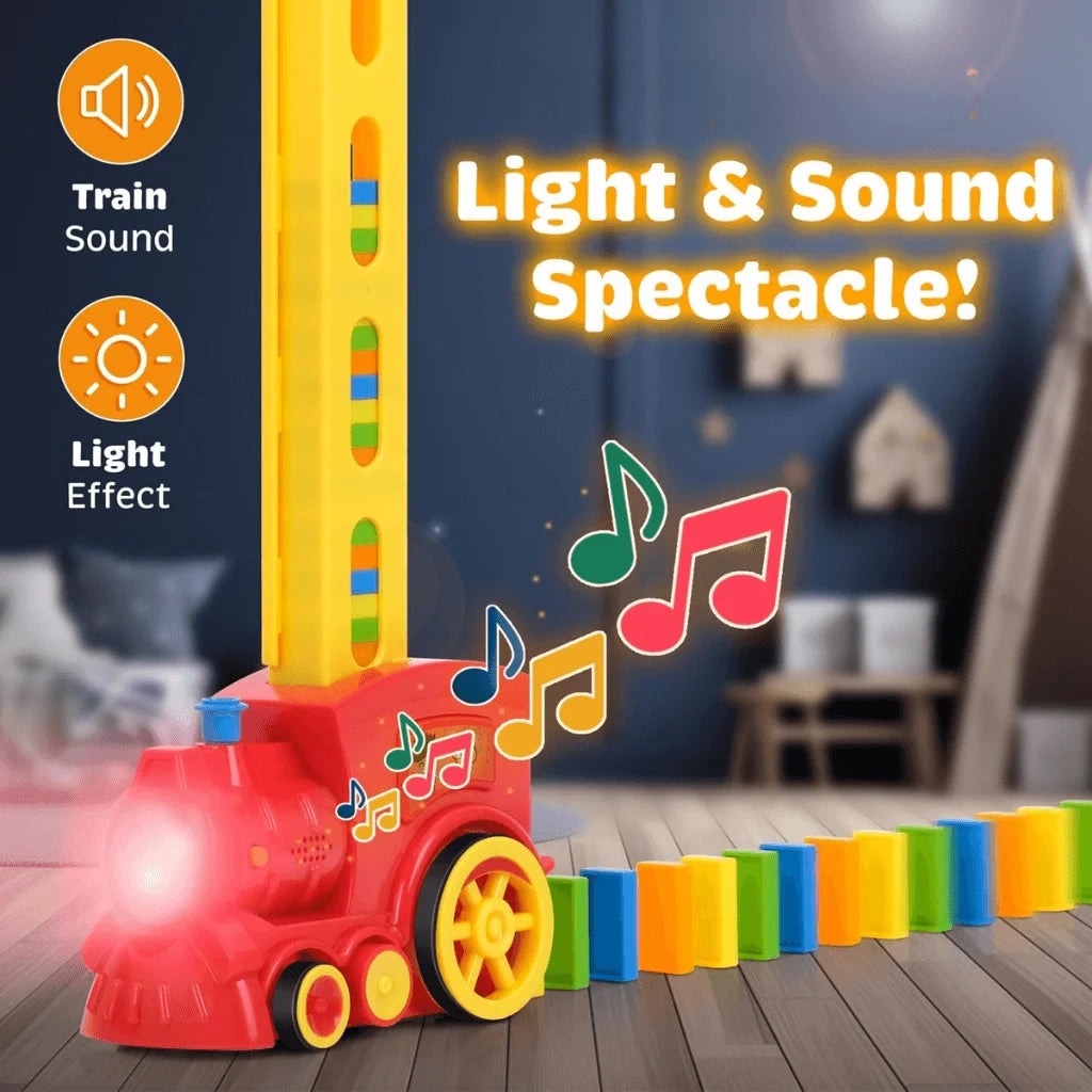 Domino Electric Train For Kids STEM Learning, Motor Skills With Fun Game Play Set