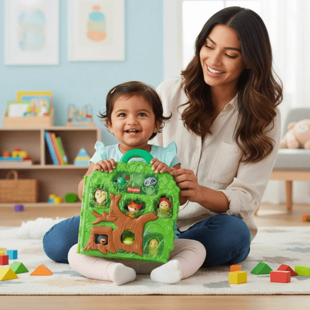 Forest Friends Carry Case Playset with Animal Figures For Toddlers | Storytelling & Motor Skill Development