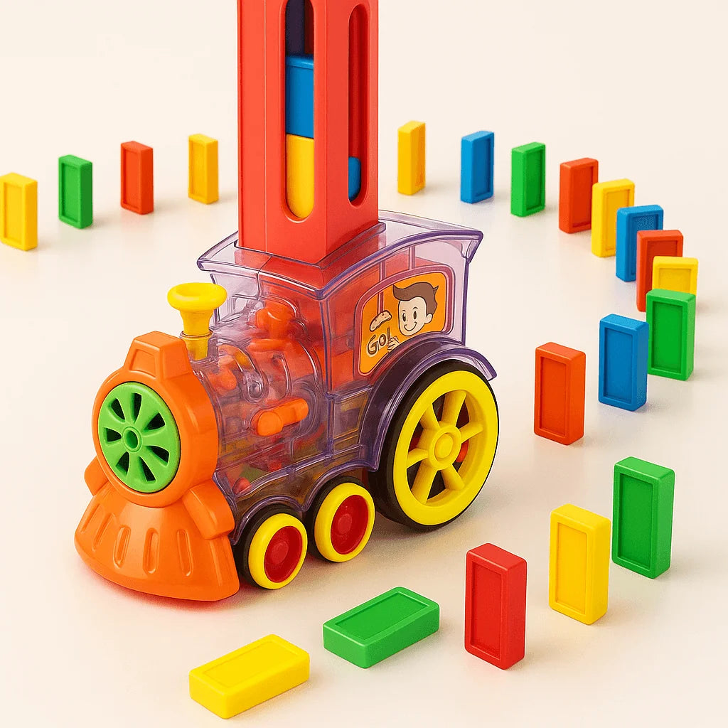 Domino Electric Train For Kids STEM Learning, Motor Skills With Fun Game Play Set