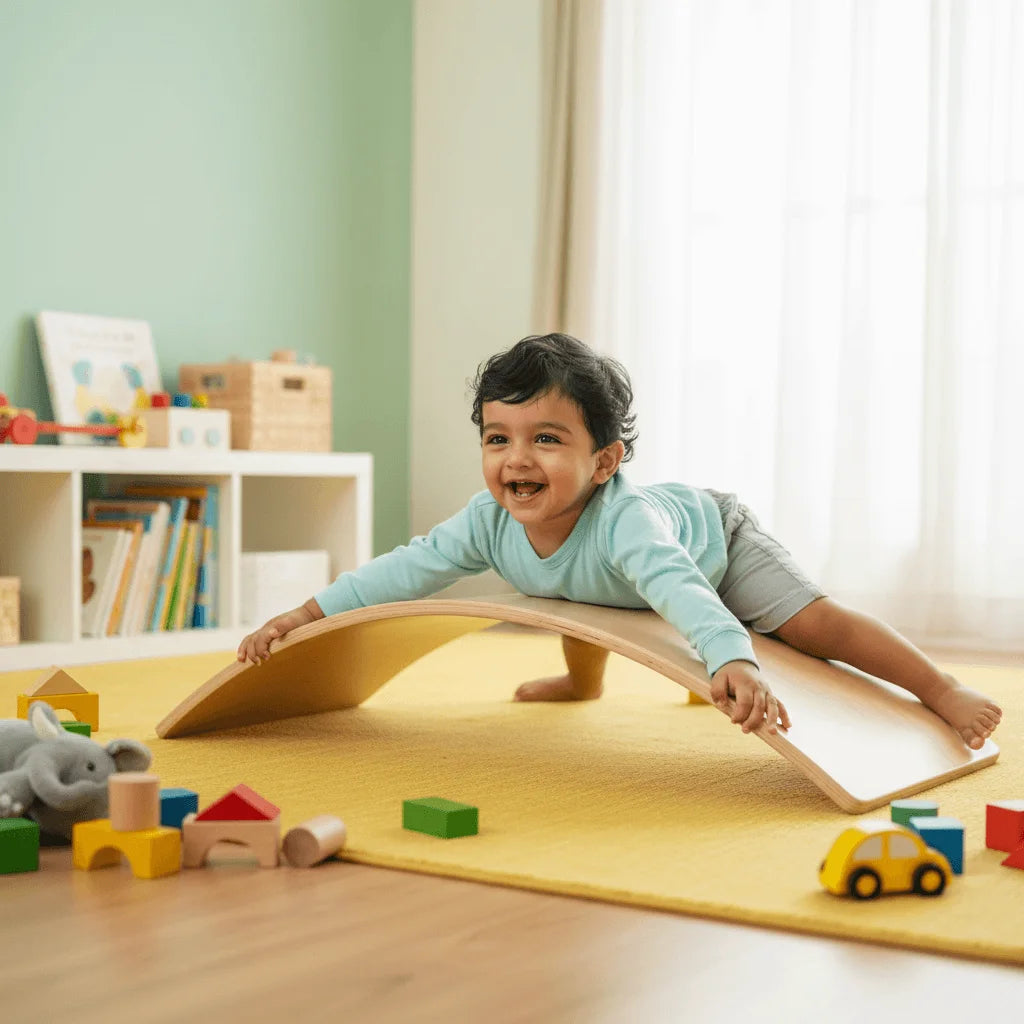 Montessori Wobble Board for Kids Balancing, Active Play, Core Strength & Imaginative Learning | Max Load 120 KG