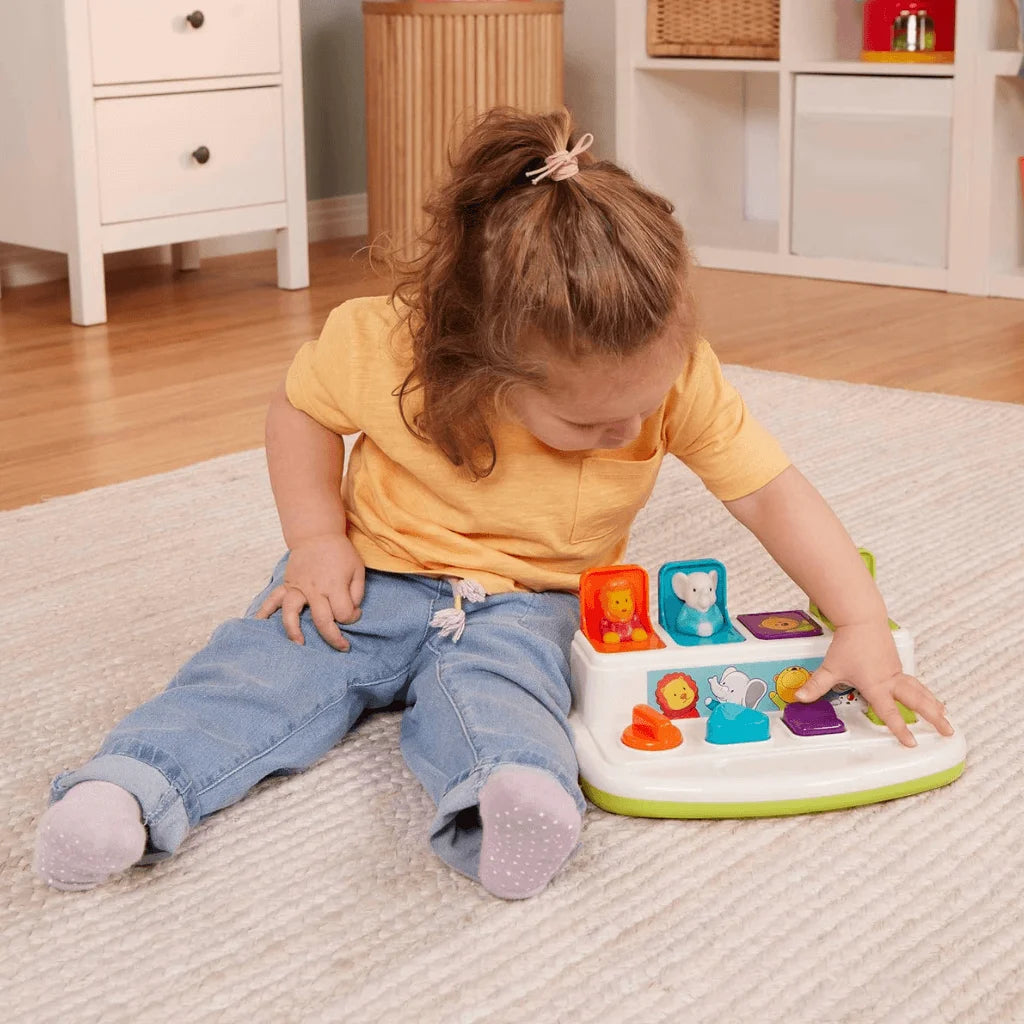 Kids Developmental Toy With Animals, Buttons, Shapes & Colors