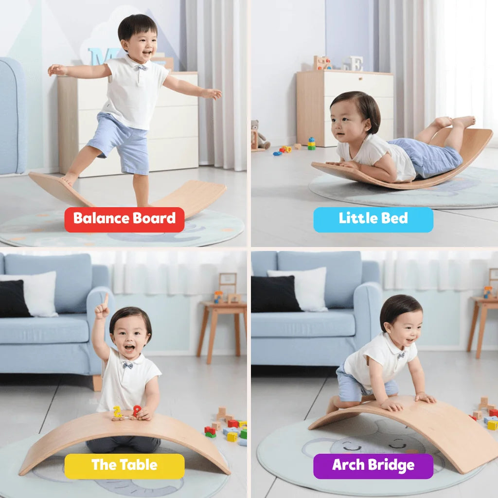 Montessori Wobble Board for Kids Balancing, Active Play, Core Strength & Imaginative Learning | Max Load 120 KG