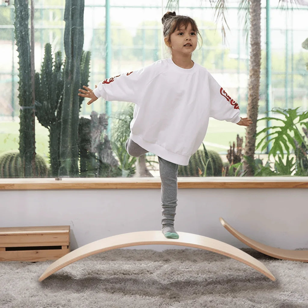 Montessori Wobble Board for Kids Balancing, Active Play, Core Strength & Imaginative Learning | Max Load 120 KG