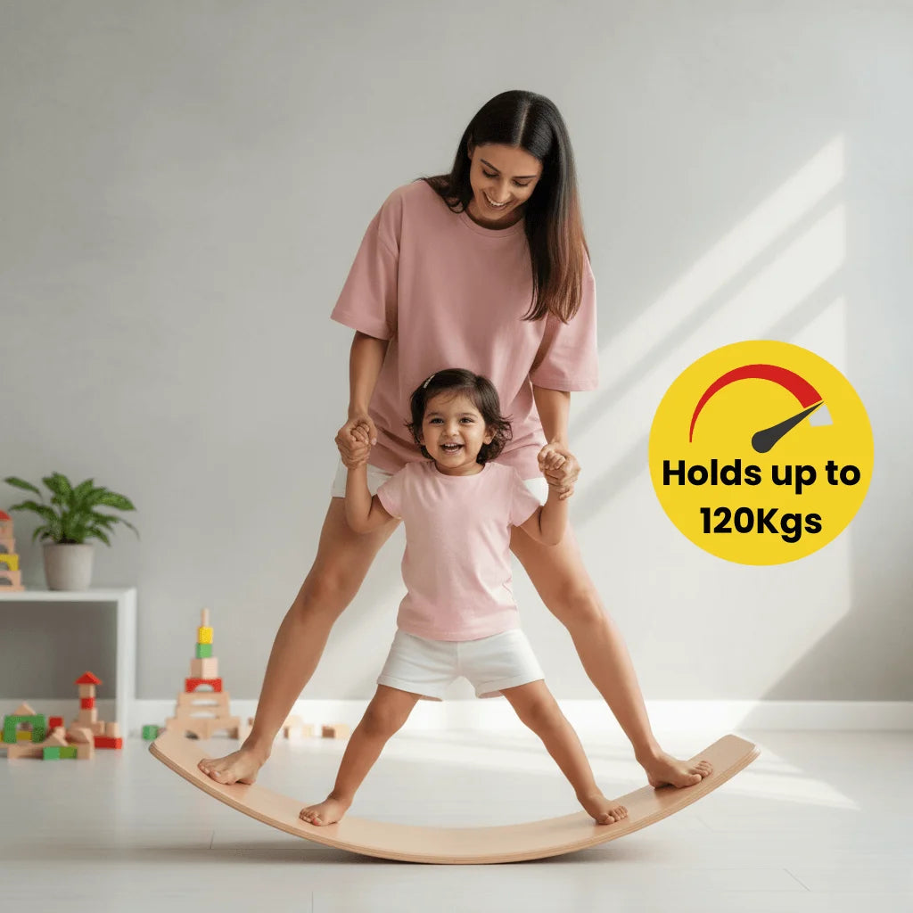 Montessori Wobble Board for Kids Balancing, Active Play, Core Strength & Imaginative Learning | Max Load 120 KG
