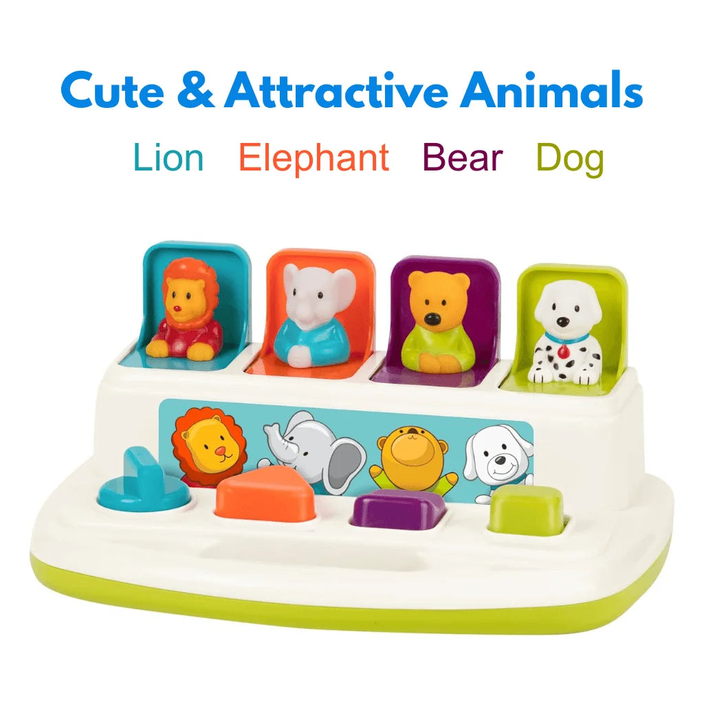 Kids Developmental Toy With Animals, Buttons, Shapes & Colors
