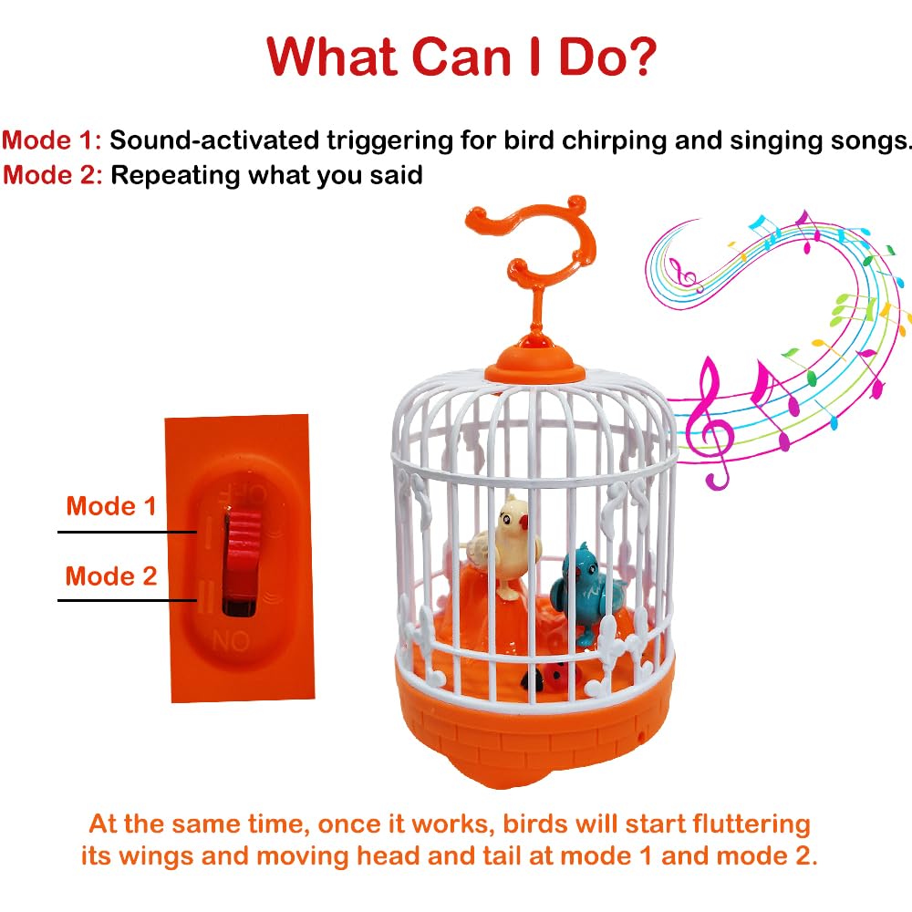 Talking Bird Toy - Voice Repeat & Singing Fun