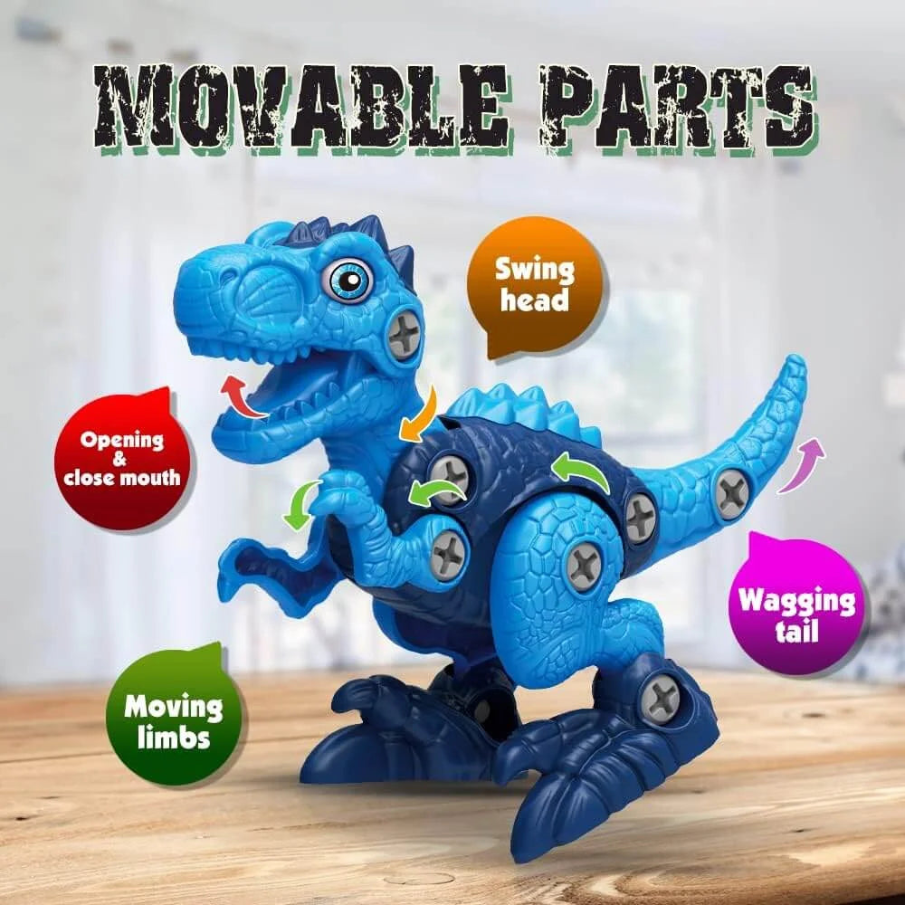 STEM Educational Dinosaur Construction Toy with Electric Drill for Kids