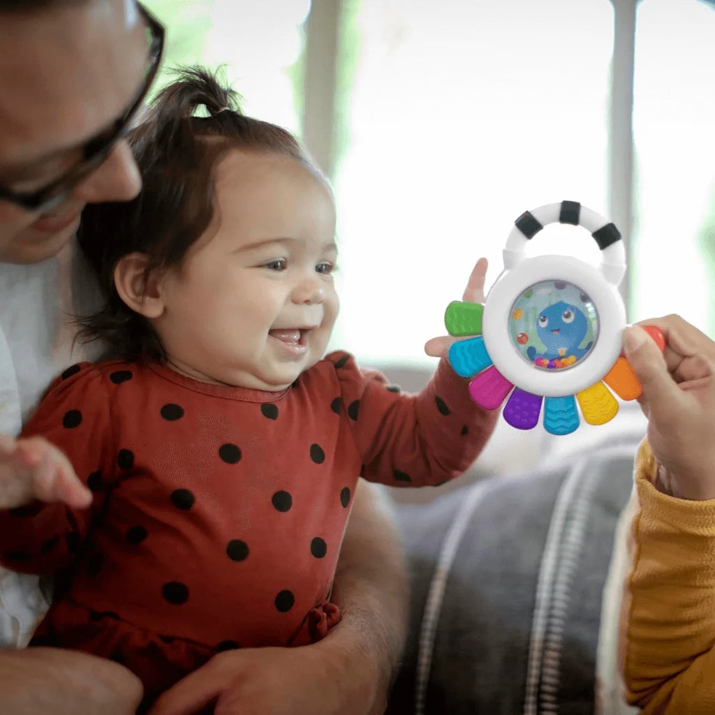 Sensory Rattle & Teether Toy BPA-Free, Multi-Textured & Chillable