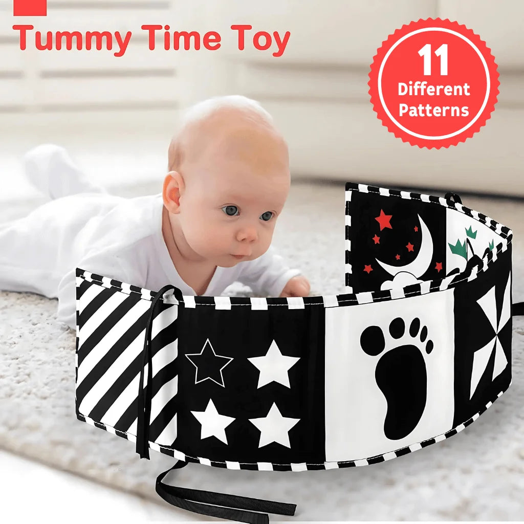 High Contrast Soft Cloth Book for Newborns Baby Vision Development