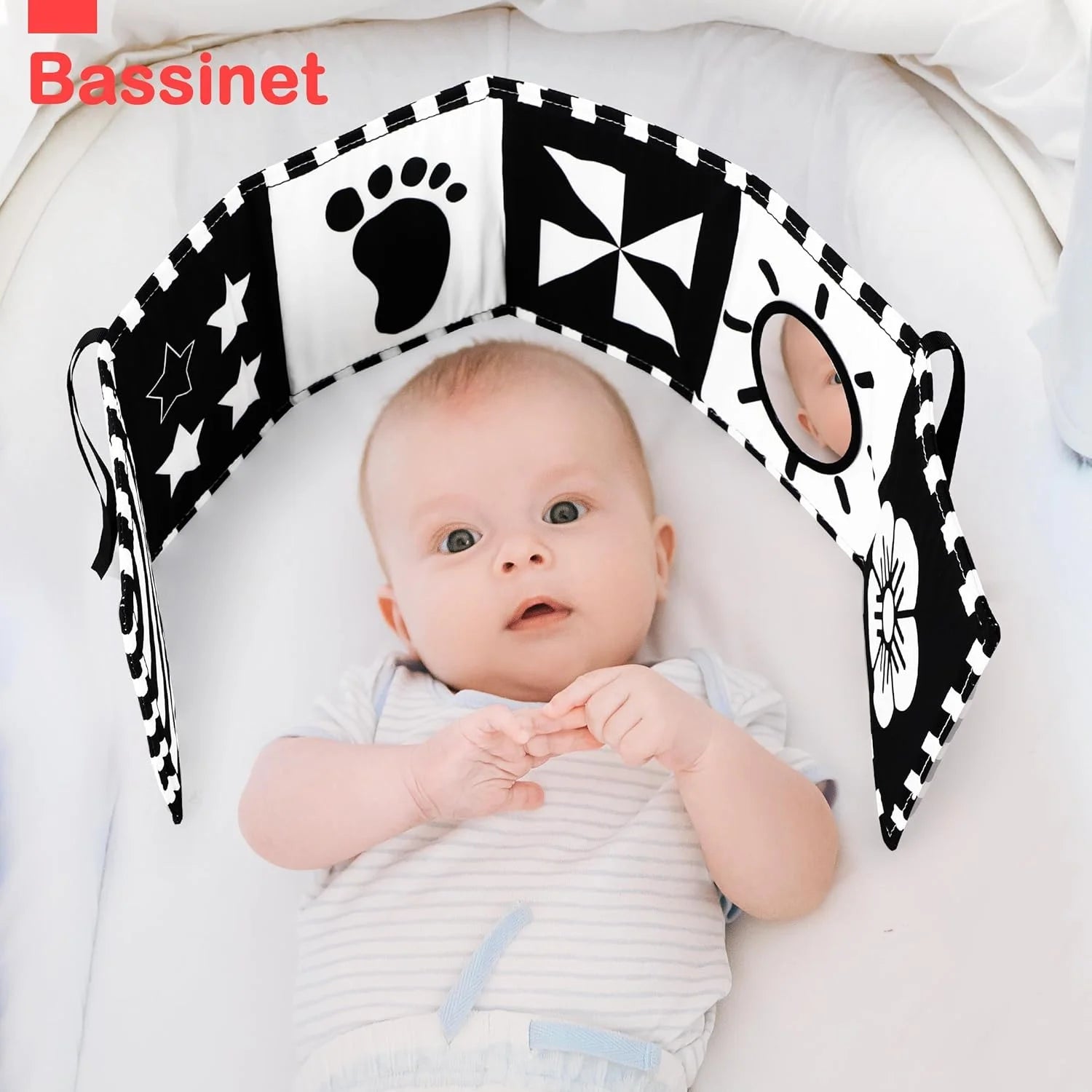High Contrast Soft Cloth Book for Newborns Baby Vision Development