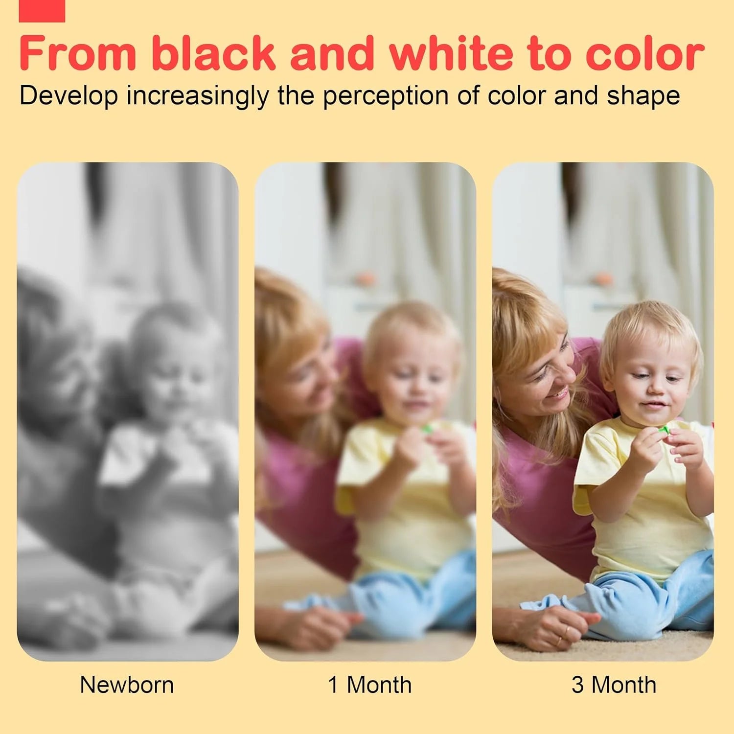 High Contrast Soft Cloth Book for Newborns Baby Vision Development