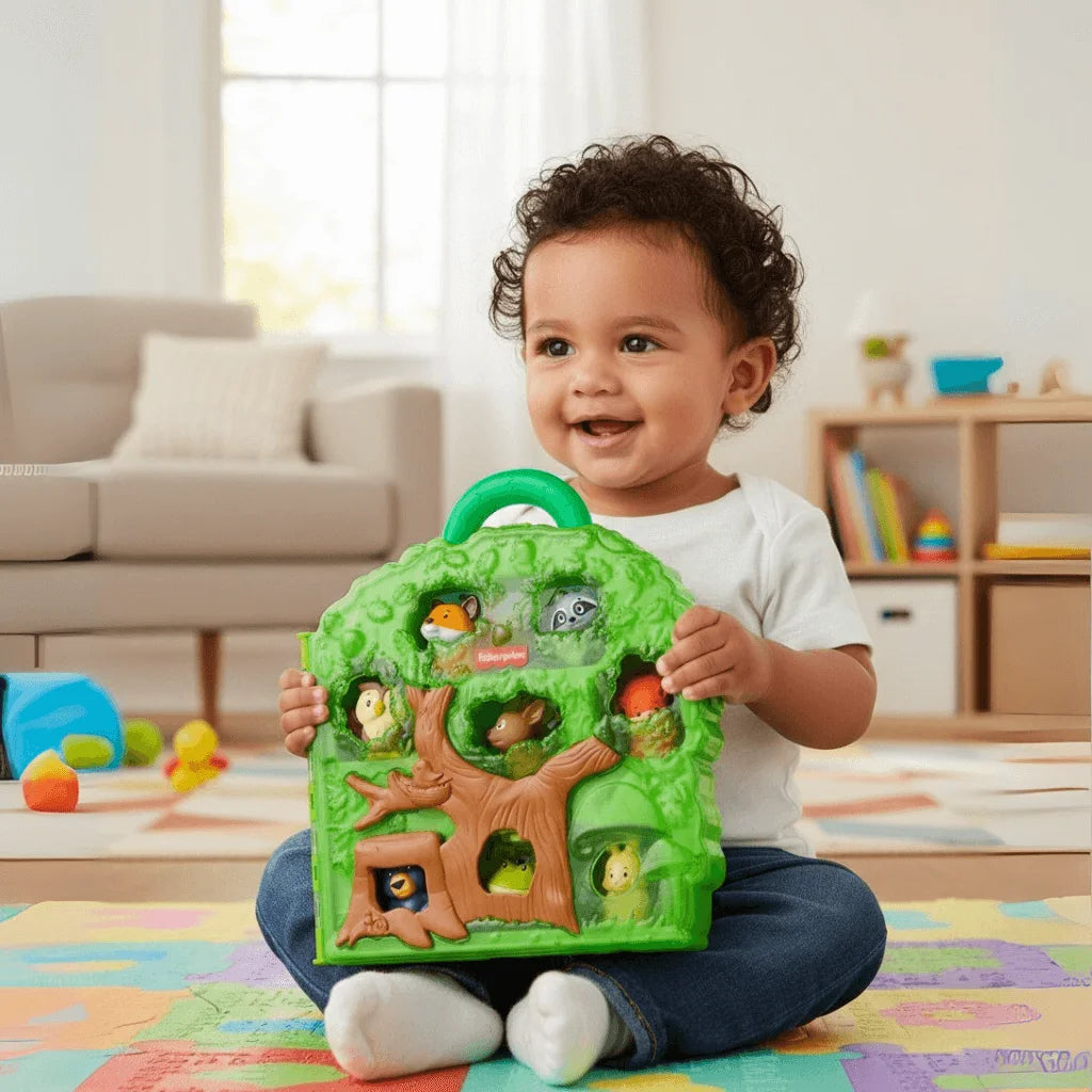 Forest Friends Carry Case Playset with Animal Figures For Toddlers | Storytelling & Motor Skill Development