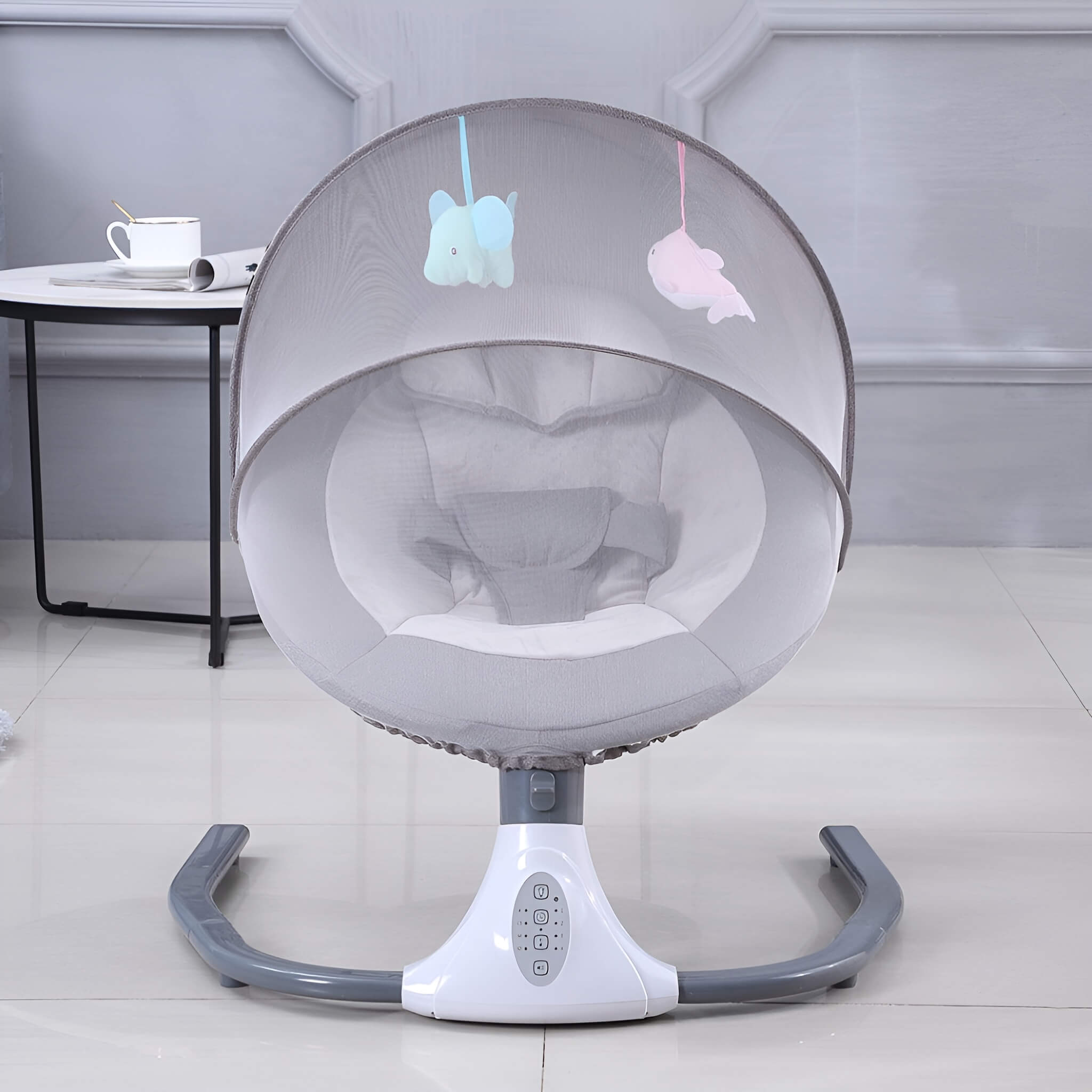 Automatic Electric Swing Cradle for New Born Baby With Music, Timer and Mosquito Net
